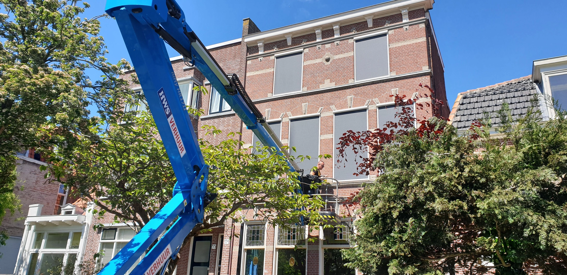 Screen wit antraciet klassieke gevel